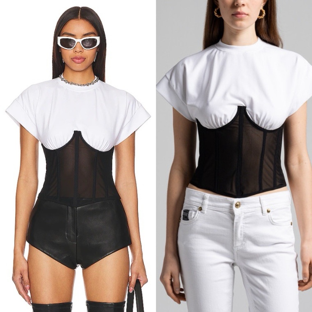 Elegant White and Black Women's Blouse